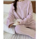 リブセットアップパジャマ レディース トップス | SHUSHU | 詳細画像1 