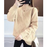 ベージュ | ハイネックニット レディース トップス | SHUSHU