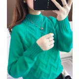 グリーン | ハイネックニット レディース トップス | SHUSHU
