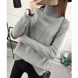 グレー | タートルネックニット レディース トップス | SHUSHU
