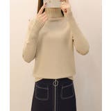 ベージュ | タートルネックニット レディース トップス | SHUSHU