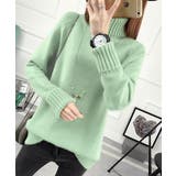 ミントグリーン | タートルネックニット レディース トップス | SHUSHU