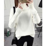 ホワイト | タートルネックニット レディース トップス | SHUSHU