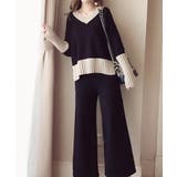 ニット上下セットアップ 長袖 上下セット | SHUSHU | 詳細画像2 