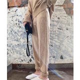 ケーブルニットパンツ テーパードパンツ レディース | SHUSHU | 詳細画像7 