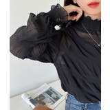 ハイネックシアーブラウス レディース トップス | SHUSHU | 詳細画像3