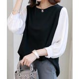 レディース 切替七分丈袖 Tシャツ | SHUSHU | 詳細画像9 