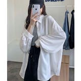 ホワイト | 無地長袖ブラウス レディース トップス | SHUSHU