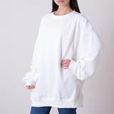 ホワイト | 裏毛スエットトレーナー レディース トップス | SHUSHU