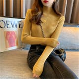 モカ | プチハイネックリブニットソー レディース トップス | SHUSHU