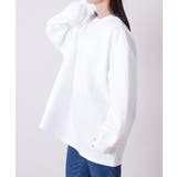 ホワイト | 裏起毛ドロップショルダートレーナー レディース トップス | SHUSHU