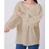 ベージュ | ギャザーブラウス レディース トップス | SHUSHU