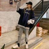 裏起毛フェイクレイヤードプルパーカー レディース トップス | SHUSHU | 詳細画像5 