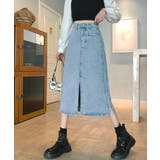 デニムスカート スリット入り ミモレ丈 | SHUSHU | 詳細画像6