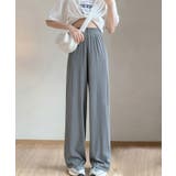 グレー | セミワイドパンツ プリーツパンツ 美脚 | SHUSHU