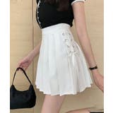 Aライン プリーツスカート レースアップ | SHUSHU | 詳細画像3 