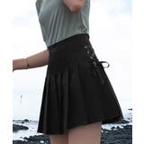 Aライン プリーツスカート レースアップ | SHUSHU | 詳細画像1 