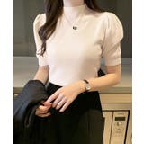 ホワイト | サマーニット レディース 半袖 | SHUSHU