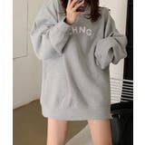 グレー | スウェット 裏起毛 英字ロゴ | SHUSHU