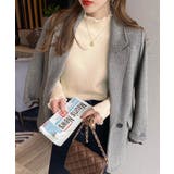 裏起毛ハイネック タイト ニット | SHUSHU | 詳細画像3 