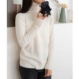 ホワイト | タートルネックニット レディース トップス | SHUSHU