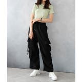 サイドポケット ドロスト カーゴ ワイドパンツ | SHUSHU | 詳細画像3 