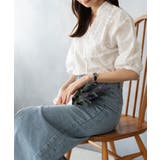 デニムスカート スリット入り ミモレ丈 | SHUSHU | 詳細画像16