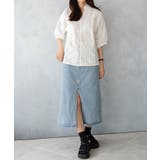 デニムスカート スリット入り ミモレ丈 | SHUSHU | 詳細画像11