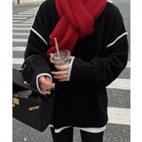 ブラック | クルーネック 切り替え ニット | SHUSHU