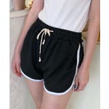 ブラック | ラインショートパンツ | SHUSHU