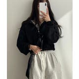 薄手 クロップド フルジップ スエット ブルゾン | SHUSHU | 詳細画像3 