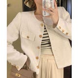 ホワイト | ツイードジャケット | SHUSHU