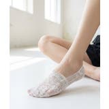 ホワイト | 花柄レース ソックス 靴下 | SHUSHU