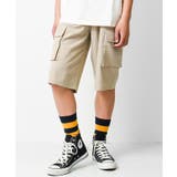 グレイッシュベージュ | ドライポリエステルカーゴハーフパンツ ボトムス 半ズボン | 子ども服 SHUSHU