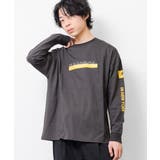 チャコール | KANGOL 別注袖ネオンプリントロングTシャツ トップス | 子ども服 SHUSHU