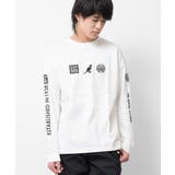 オフホワイト | KANGOL 別注袖プリントロングTシャツ トップス | 子ども服 SHUSHU