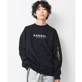 ブラック | KANGOL 別注裏起毛袖ポケットトレーナー スウェット | 子ども服 SHUSHU