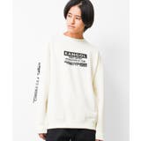 アイボリー | KANGOL 別注裏起毛袖ロゴトレーナー スウェット | 子ども服 SHUSHU