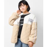 ベージュ | 中綿キルトジャケット ブルゾン アウター | 子ども服 SHUSHU