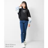 裏起毛袖配色切り替えコクーントレーナー トップス あったか | 子ども服 SHUSHU | 詳細画像3