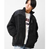ブラック | ボアナイロン切替ブルゾン ジャケット アウター | 子ども服 SHUSHU