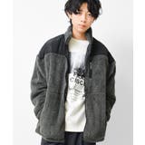 チャコール | ボアナイロン切替ブルゾン ジャケット アウター | 子ども服 SHUSHU