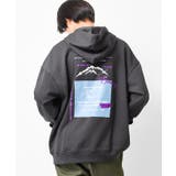 チャコール | 裏起毛ヤマ系刺繍プリントフーディー パーカー スウェット | 子ども服 SHUSHU