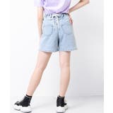 ブリーチケミカル | バックレースアップデニムショートパンツ ボトムス 半ズボン | 子ども服 SHUSHU