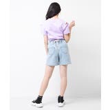 バックレースアップデニムショートパンツ ボトムス 半ズボン | 子ども服 SHUSHU | 詳細画像3