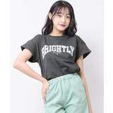 チャコール | カレッジロゴコクーンTシャツ トップス 半袖 | 子ども服 SHUSHU