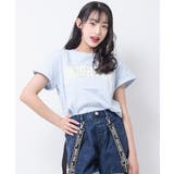 サックス | カレッジロゴコクーンTシャツ トップス 半袖 | 子ども服 SHUSHU