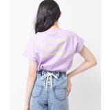 ラベンダー | バックプリントフレンチスリーブTシャツ トップス 半袖 | 子ども服 SHUSHU