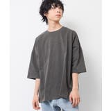 チャコール | FLOWERピグメントスーパービッグTシャツ トップス カットソー | 子ども服 SHUSHU