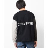 ブラック | CONVERSE 別注ポケット付きロングTシャツ カットソー | 子ども服 SHUSHU